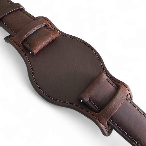 Leather Bund Watch Strap Band Handmade Mens Vintage Military Field 20 22 mm UK - Picture 24 of 88