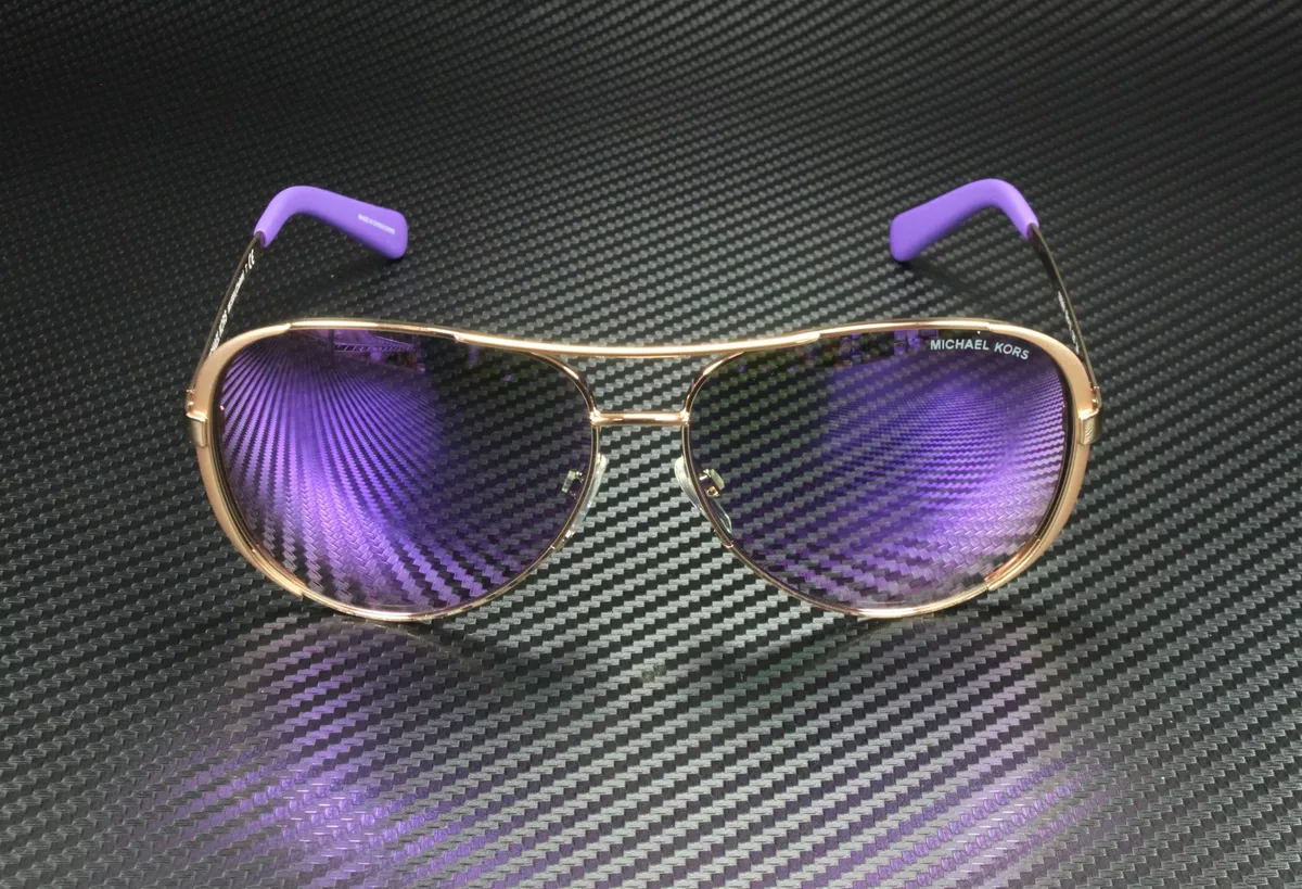 Buy the Michael Kors Chelsea Purple Aviator Sunglasses