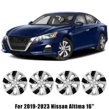 For 2019-2025 Nissan Altima 16" Hubcap Silver & Black Lacquer Wheel Covers 