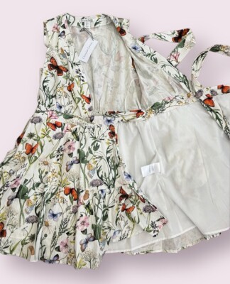 Christian Lacroix Linen Blend Mini Wrap Dress Butterfly Garden Floral L New | eBay Christian Lacroix Linen Blend Mini Wrap Dress Butterfly Garden Floral L New | eBay