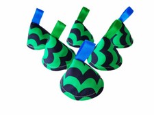 Pee Pee Teepee x6 / Wee Stop Cones Teepees / Baby Shower Gift / Green Blue Waves
