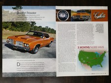 1972 Oldsmobile Cutlass Supreme 4-page Original Color Article 1023