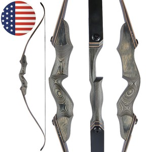 60 Archery Recurve Bow 25 60lbs Takedown 15 Wooden Riser Target Hunting Shoot Ebay