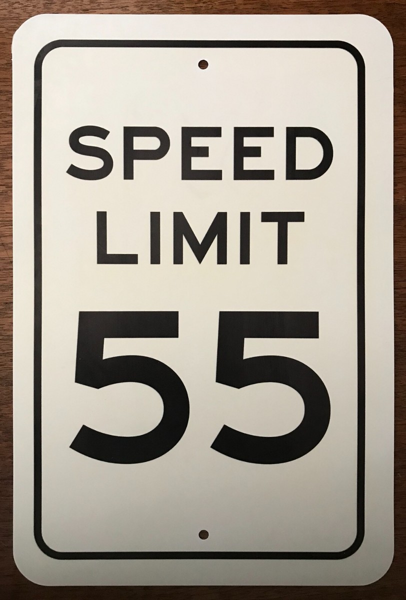 Speed Limit 55 plastic sign - 12