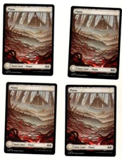 Set Of 4 MTG Plains 262 Full Art  Wilds Of Eldraine Land Set