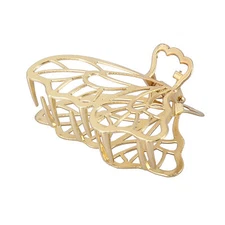 3.2" Women Large Metal Hair Claw Hair Barrettes Clip Butterfly Style Claw 