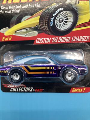 Hot Wheels Real Riders Custom 69 Dodge Charger New With Plastic