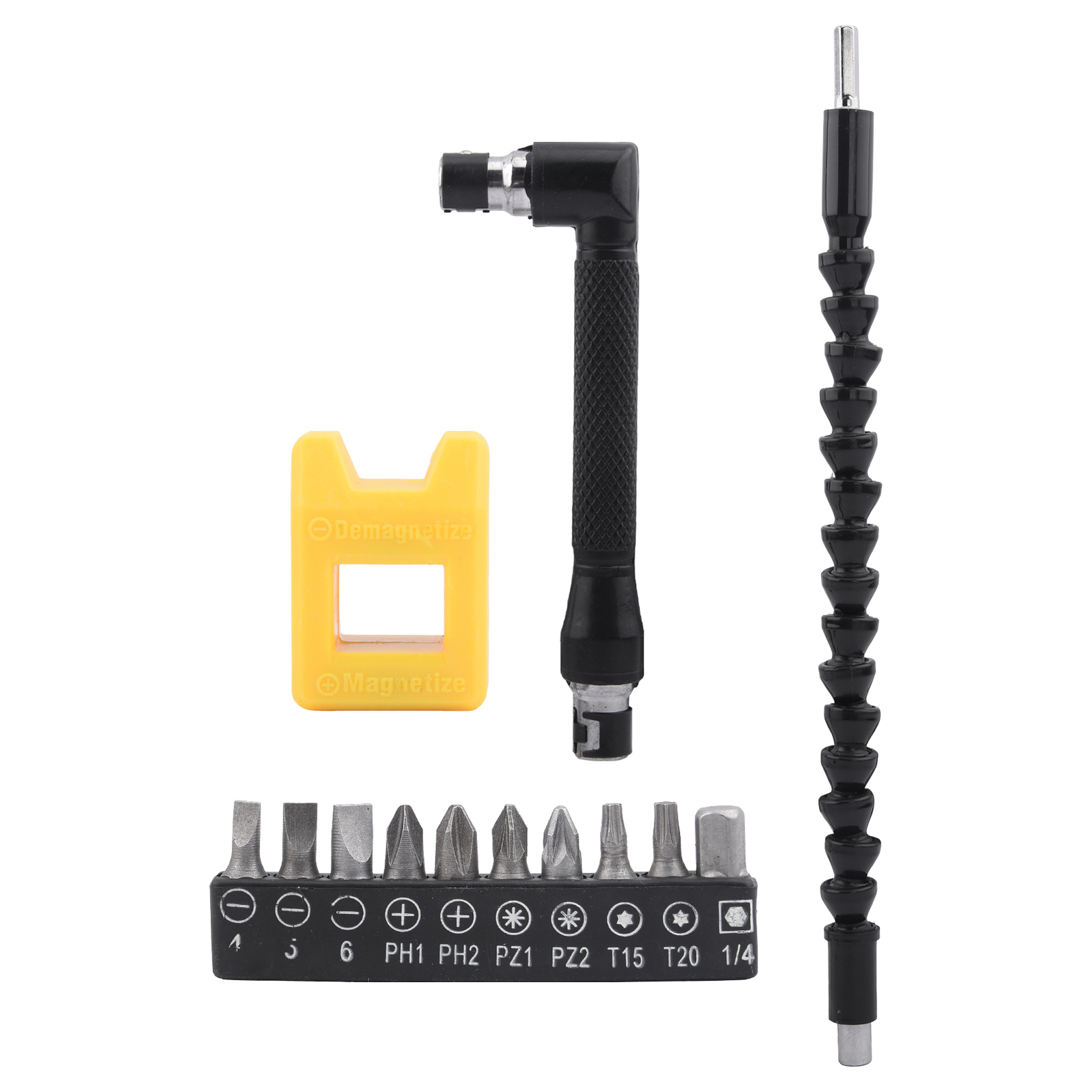 Flexible Drill Bit Extension Set Hex Shank Bendable Soft Shaft