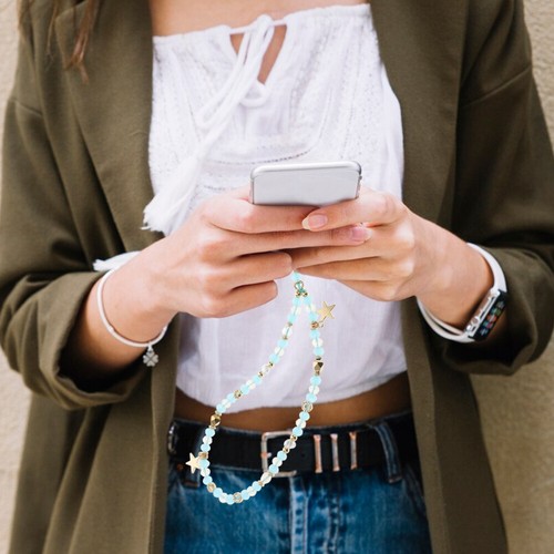 Handykettenverzierungen Fräulein Handyanhänger Perlenbesetztes Telefonarmband - 第 10/12 張圖片