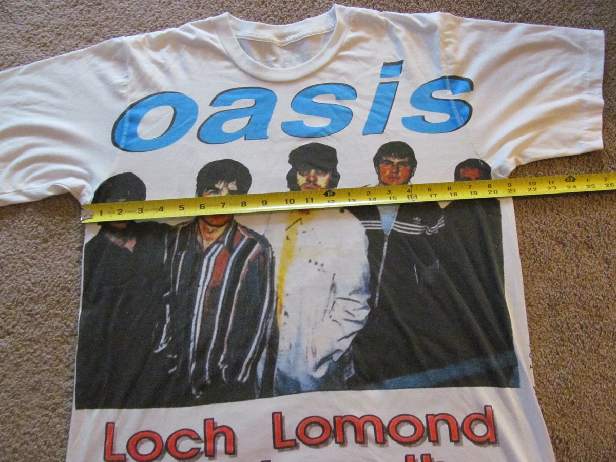 Vintage Oasis Loch Lomond Knebworth 1996 Double Sided T-Shirt Single Stitch L