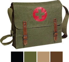 Rothco NATO Medic Canvas Bag Military Red Cross Shoulder Crossbody Messenger Bag