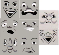 Replacement Stickers for Trackmaster Troublesome Cargo 8 Different Expressions