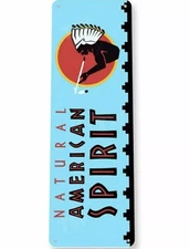 Natural American Spirit Tin Sign 11x4 Inch Cigarette Cigar Bar Man Cave Wall Art