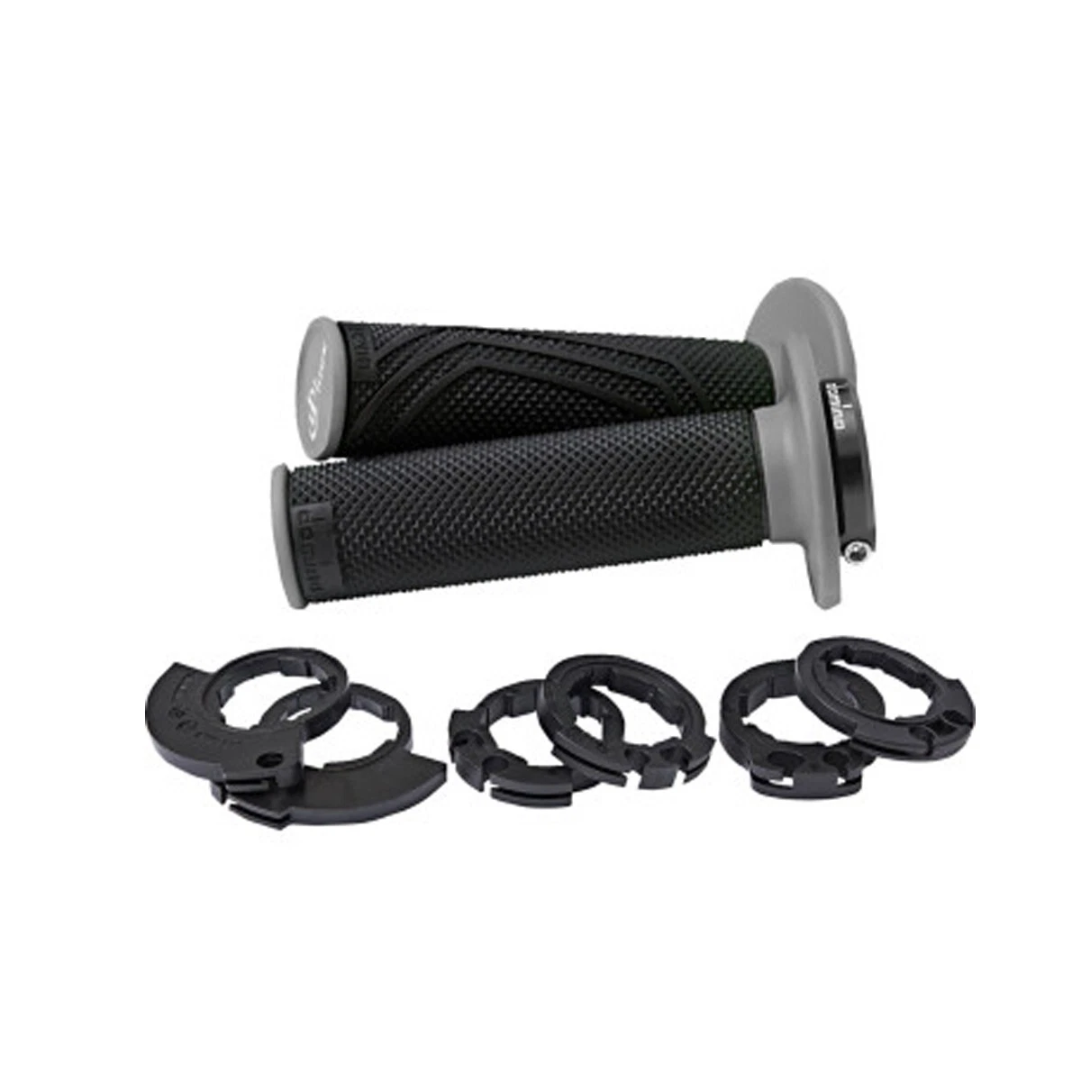 DOMINO LOCK ON D200 GRIPS MX MOTOCROSS DIRTBIKE  BLACK/GRAY 7/8" DIAMETER