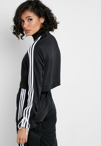 3-STRIPE CROPPED TRACK JACKET BLACK 