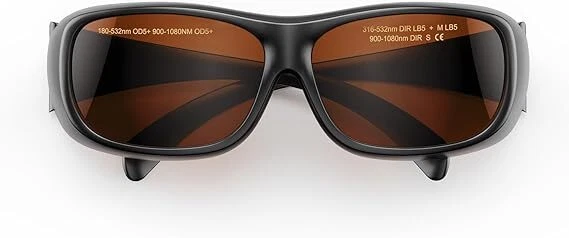 Gafas de seguridad láser 180nm–532nm y 900nm–1080nm OD5+ Estuche protector para gafas Foto 3 de 4