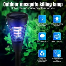 4 Pack Solar Bug Zapper &Mosquito Killer Waterproof LED Light Mosquito Repellent