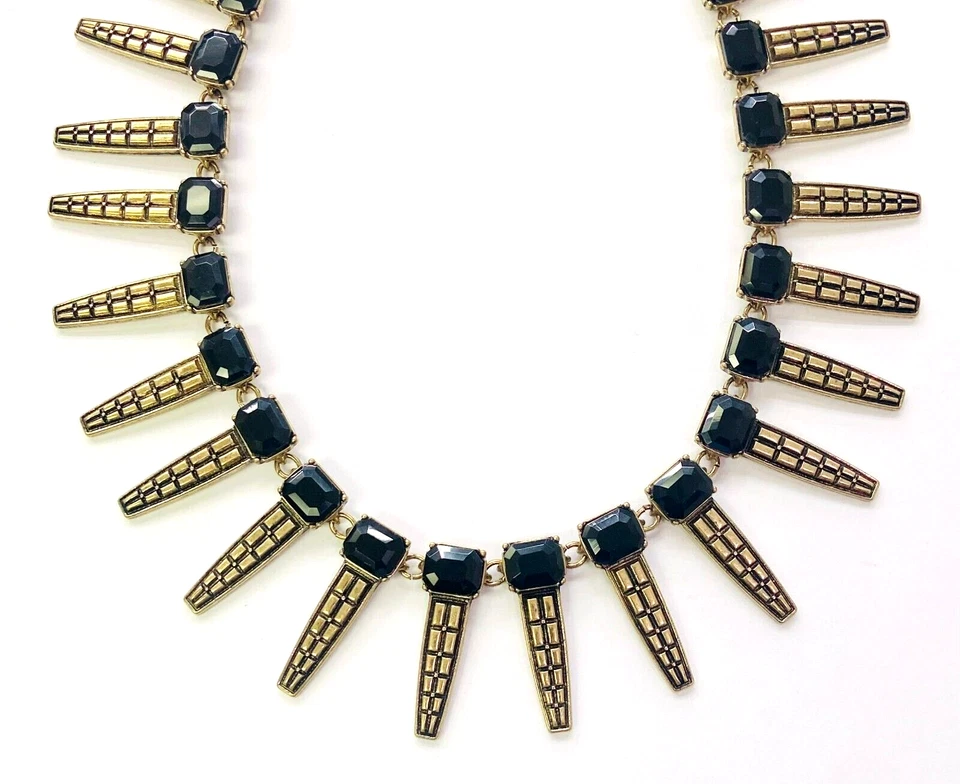 Collar HSN Nicole Romano tono dorado "Belcourt" con púas 16" Foto 2 de 4