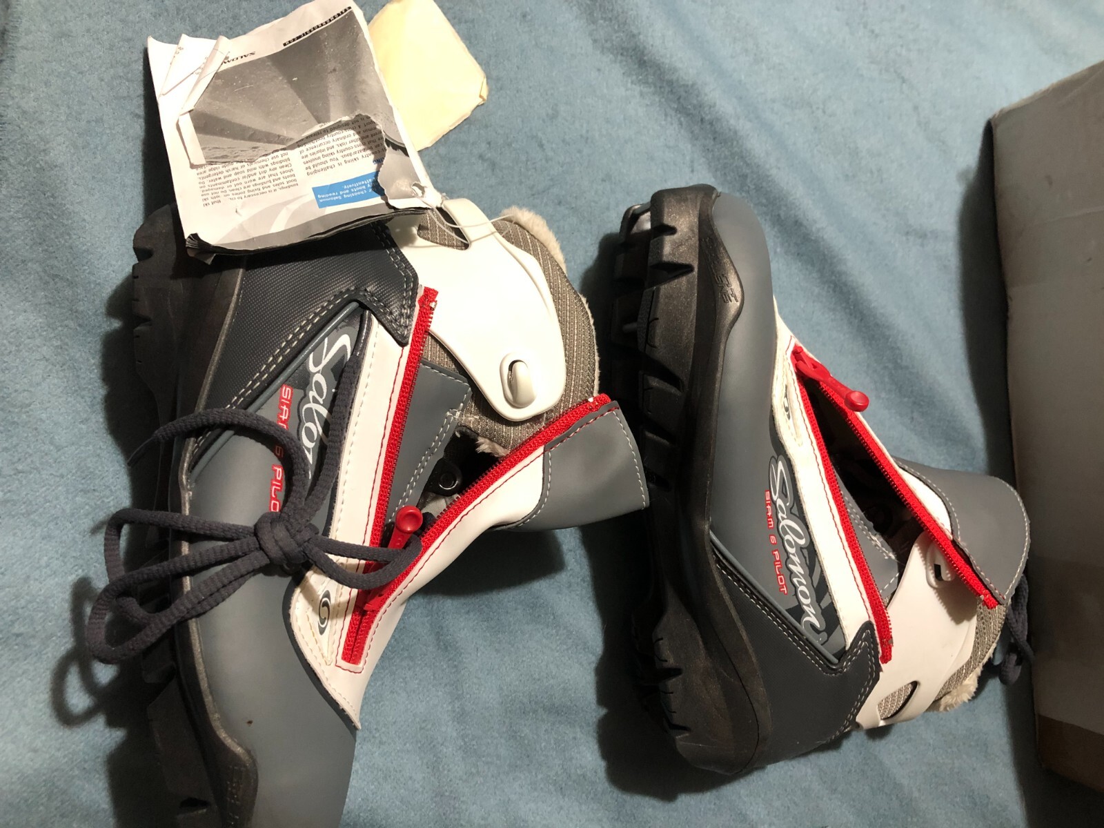 Salomon donna Siam 6 Pilot SNS grigio bianco UK 3 5 nuovo con etichette