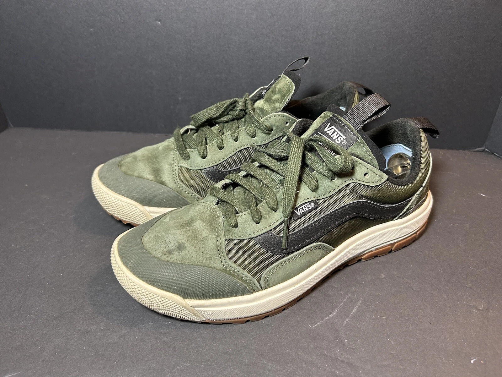 Men's Vans MTE UltraRange Trail Shoes Green/Black Hikers Size 7.5 Women's 9