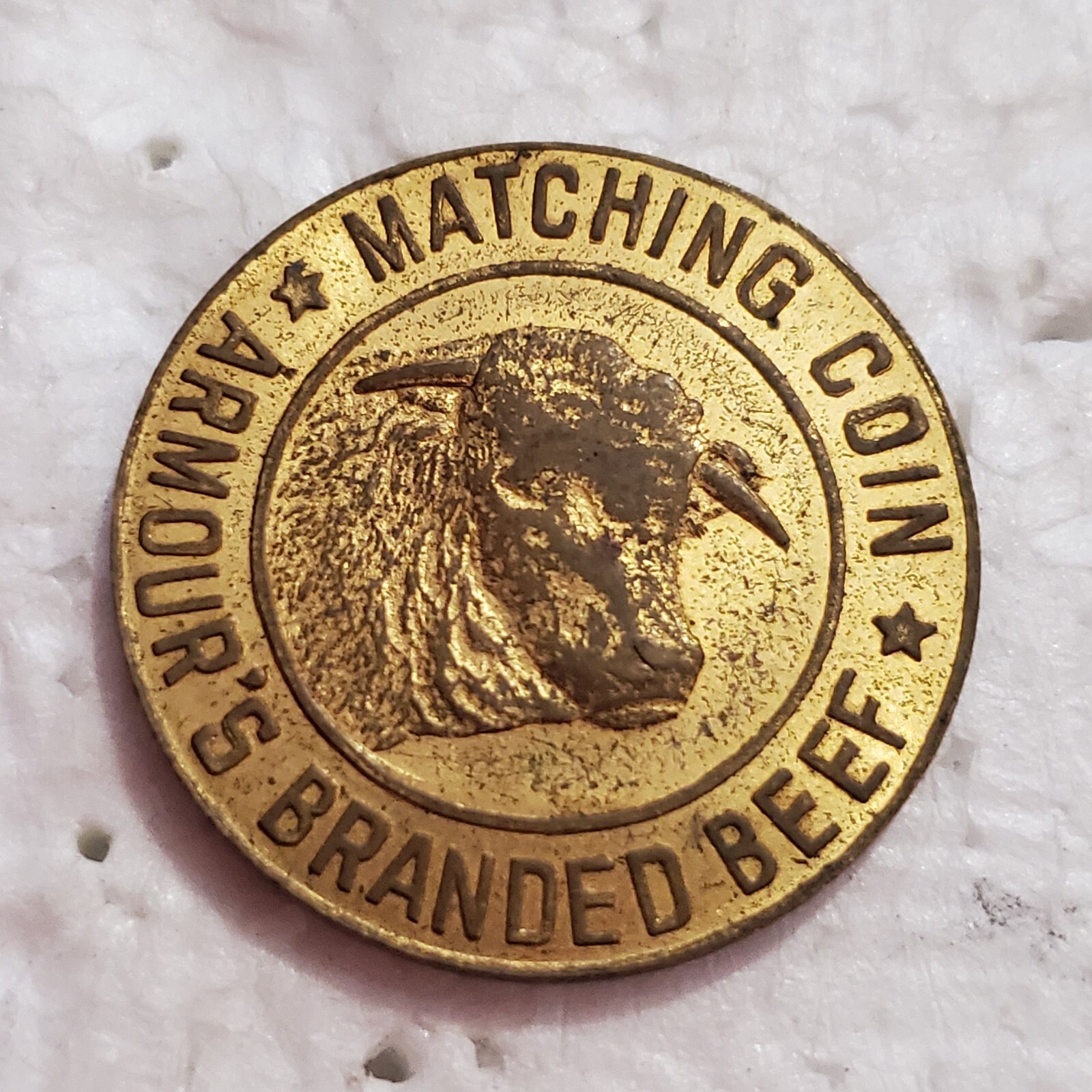 Bulls Head & Butt Pictorial Token Matching Coin Armour Branded Beef ...