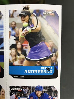 BIANCA ANDREESCU 2019 rare rookie tennis card WTA SI Kids Print Mark Flaw  MISCUT