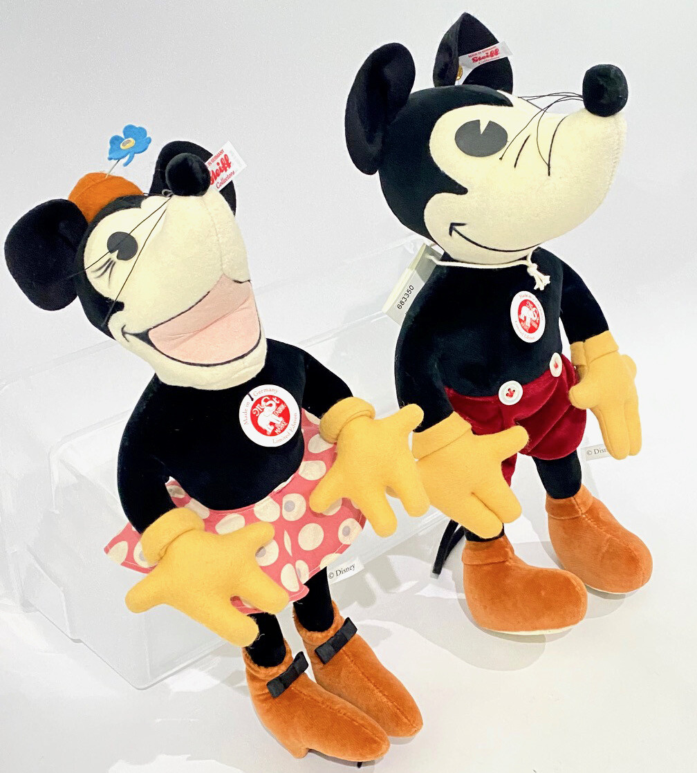 New 2017 D23 Expo Steiff Mickey & Minnie LE 23 Plush Doll Set | eBay