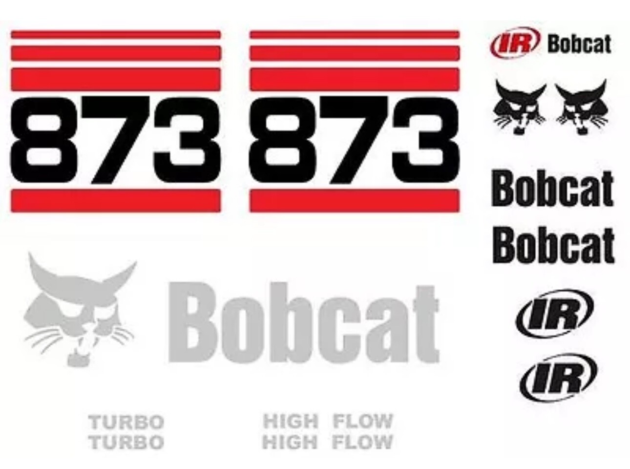 Bobcat 873 Original Look New Full Decal Sticker Set Kit BN1