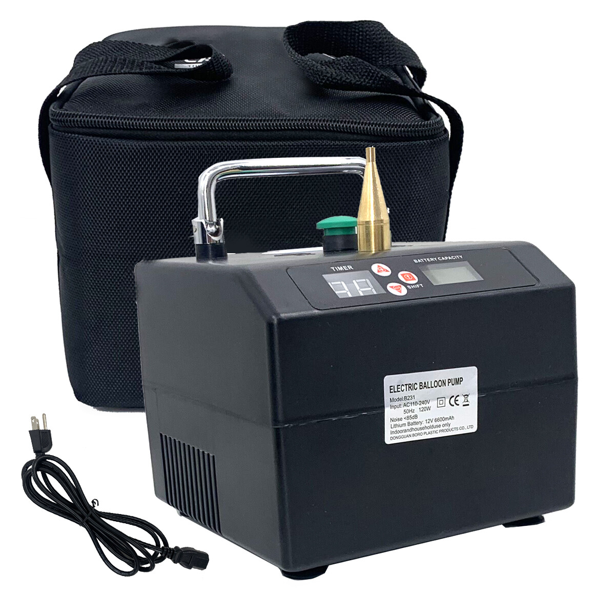 Electric Balloon Pump With Timer - 1200W Inflator, Quantitative Air Pump, 4 Balloons Inflate At The Same Time, Electric Air Bubble Device