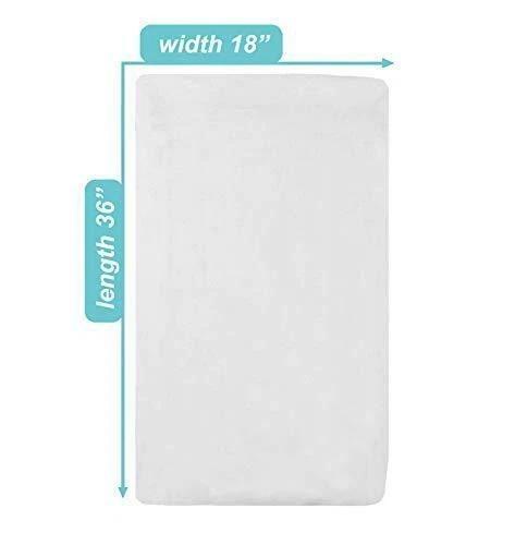 American Baby Company Jersey Cradle Sheet 18" x 36" & 4" Deep - White - Image 3 of 3