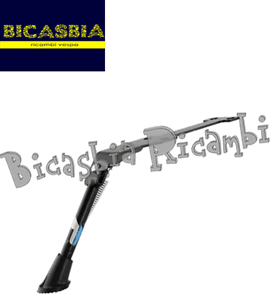 CAVALLETTO LATERALE NERO IN ALLUMINIO VESPA PX 125
