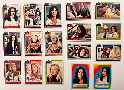 15 VTG 1977 Charlies Angels TV Show Trading Cards Kris Kelly Sabrina +2 Stickers