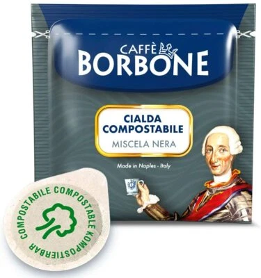 150 Cialde Caffè Borbone Miscela Nera filtro carta CIALDA ese 44 mm
