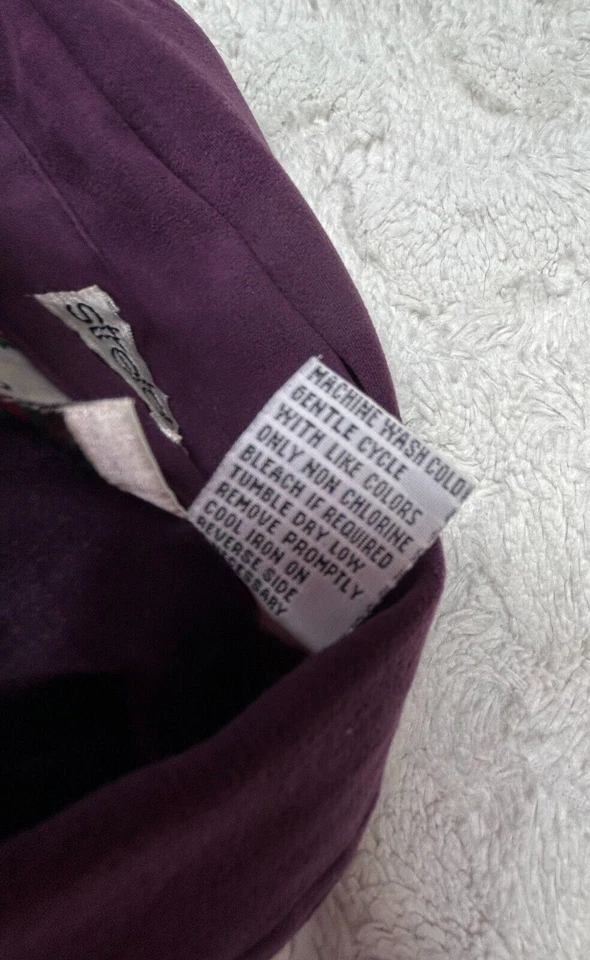 Sarah Bentley 女式大码 22W 紫色弹力纽扣长袖衬衫 — 第 4/4 张图片