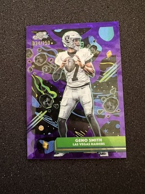 2025 Topps Cosmic Chrome Geno Smith Purple Nebula Refractor /150 #50 Raiders