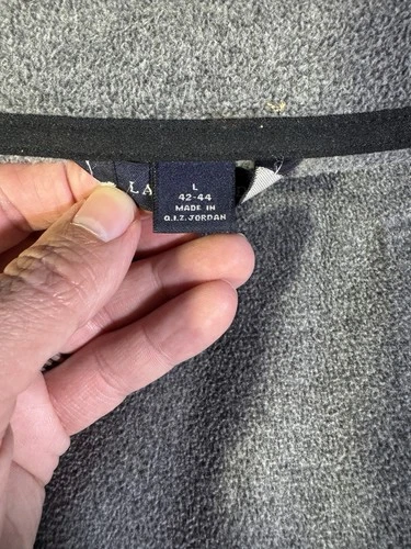 Lands End ThermaCheck Fleece Men’s Large 42-44 Gray Full Zip image 11