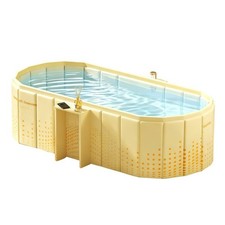 150cm Portable Bathtub with Shelf, Foldable Bathtub for 2 Persons, No-Inflation