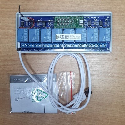 HomeMatic IP 8fach Schaltaktor mit Halterung für Hutschiene