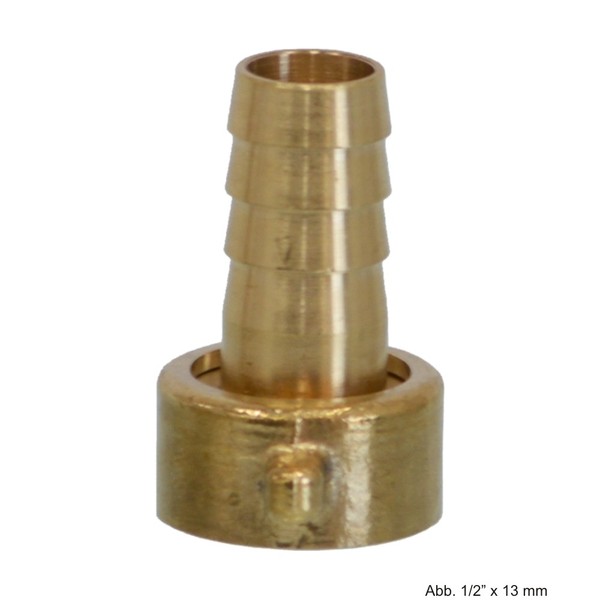 "Messing 2/3 Schlauchverschraubung,Flachd., ÜWm Ig X SchlauchtüLle, 3/4\" X 20Mm"-image