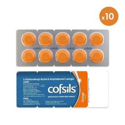 100 Stück Lutschtabletten mit Orangengeschmack Husten & Rachen sofortige Lind...