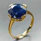Jewellery 5 ct+ Blue Sapphire Ring 925 Sterling Silver Size 7 /R468656