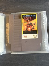 VTG 1985 Nintendo NES-001 Console Controller W Ultimate Basketball Game Zapper