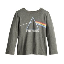 Pink Floyd Toddler Boy's Long Sleeve Dark Side Moon Shirt (Grey Heather, 4T)