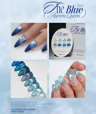 DGEL Aurora Queen The Blue Cat Eye Gel Soak Off Nail Gel Polish K-Beauty