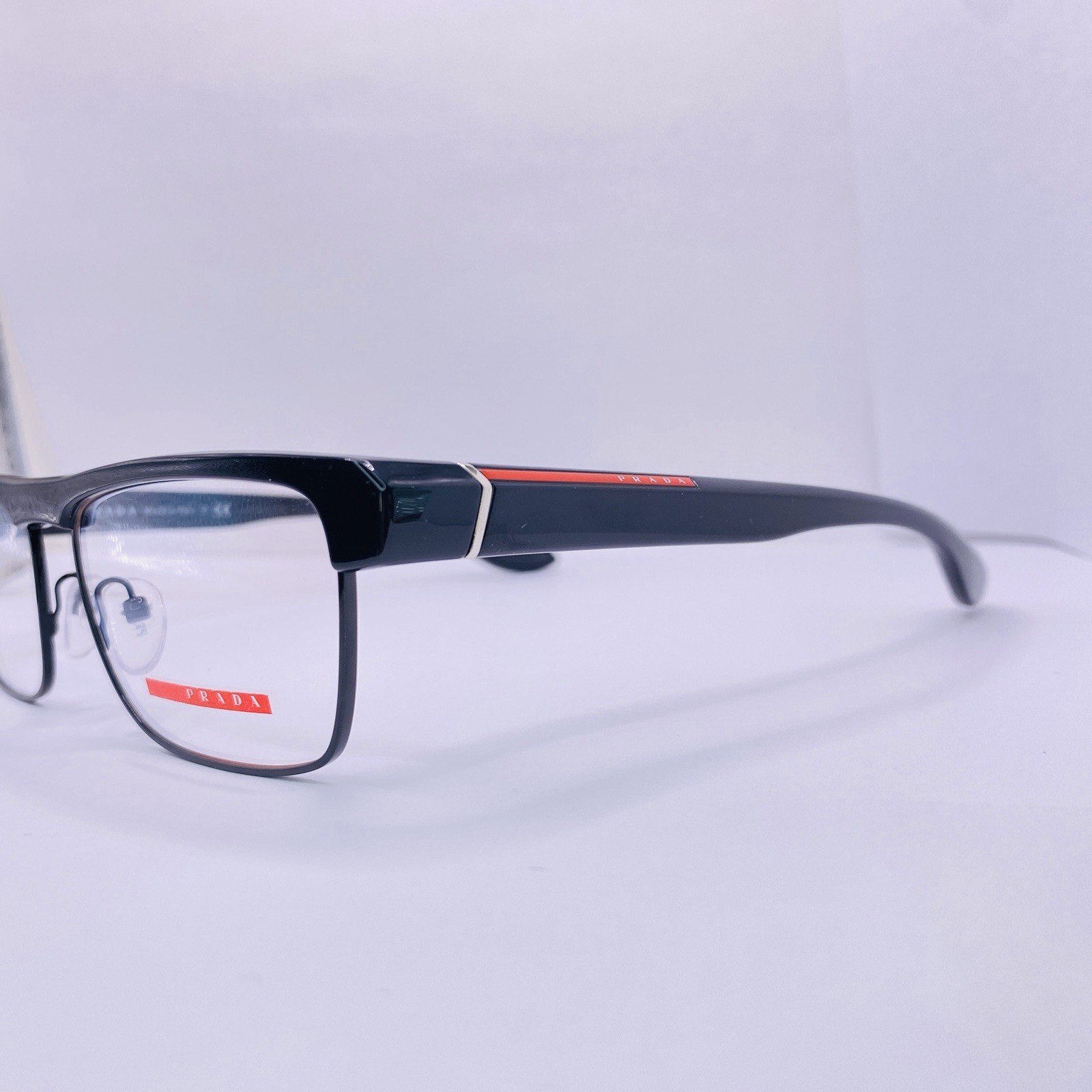 Prada Eyeglasses Frames VPS 01E 1AB-1O1 54 [] 16 145 Red Black Authentic thumbnail 8