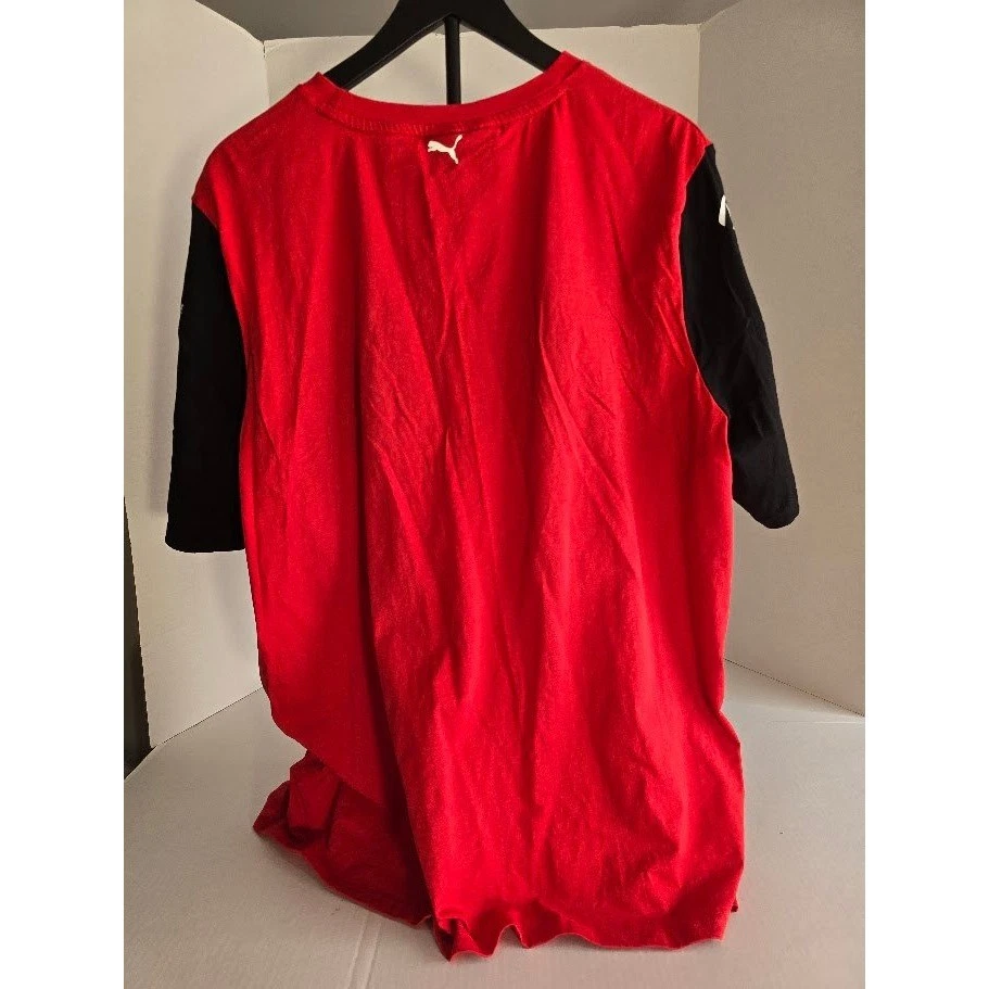 Puma Ferrari гонки команды рубашка-поло EssreFerrari мужской красный черный спонсор логотипы 2 X - Изображение 2 из 4
