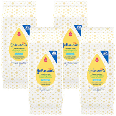 Johnson'S Baby Johnsons Baby Cleansing Cloths 15 Ct Pack Of 4 Pre-Moistened