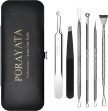 Blackhead Remover Tool Kit, 6 Pcs Pimple Popper Comedone Extractor Set with Acne