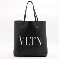 Valentino Garavani VLTN Leather Tote bag Black