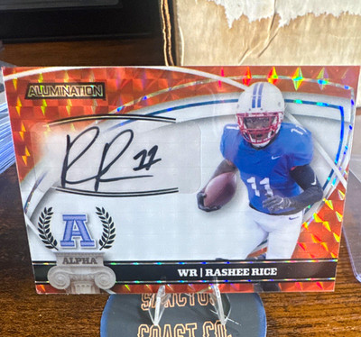 Wild Card Alumination Rashee Rice Alpha AA-41 Auto #4/10 SMU Mustangs